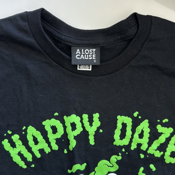 Happy Daze Flower A Lost Cause Black Small Men’s Tee from Zumiez. - Picture 2 of 3